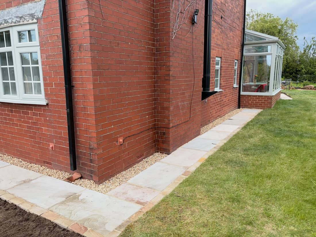 Indian stone paving after 1