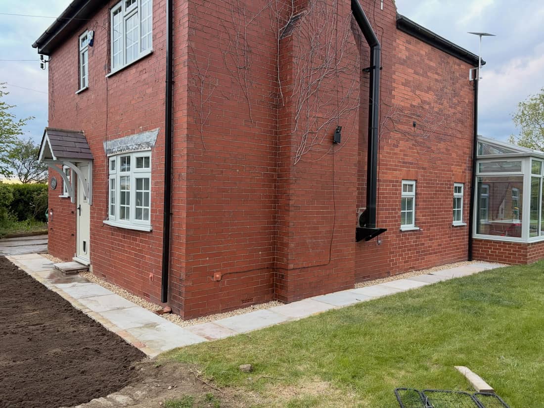Indian stone paving after 2