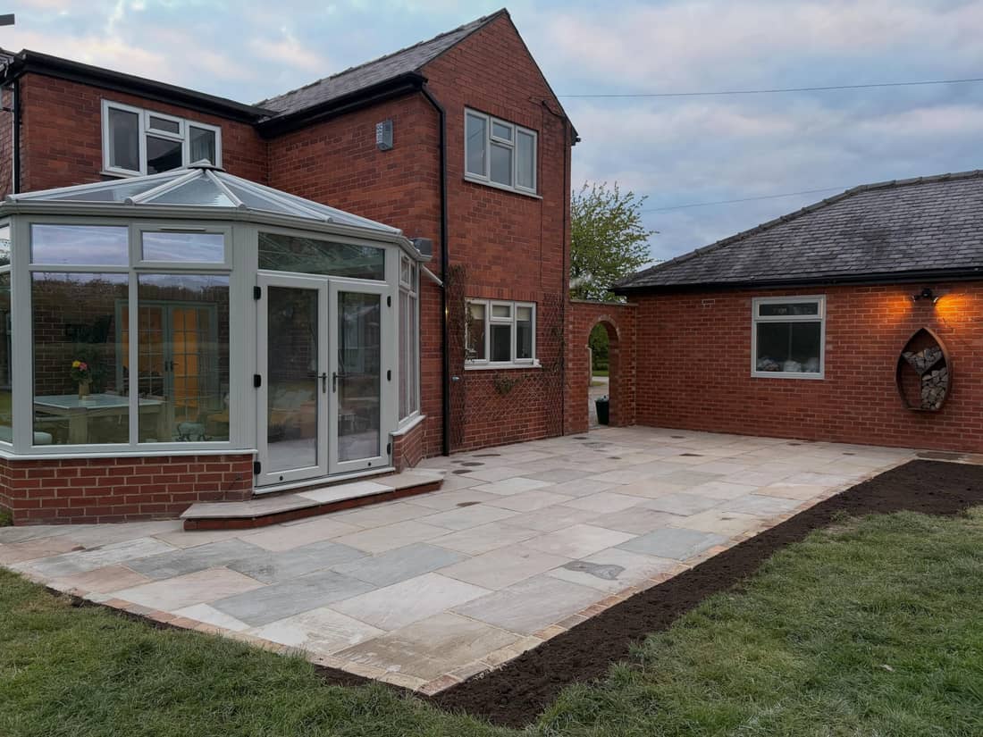 Indian stone paving after 4