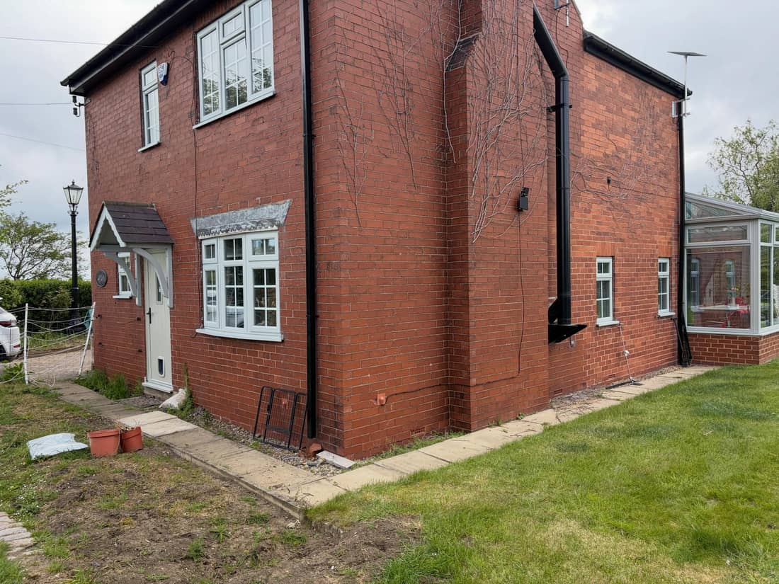 Indian stone paving before 2