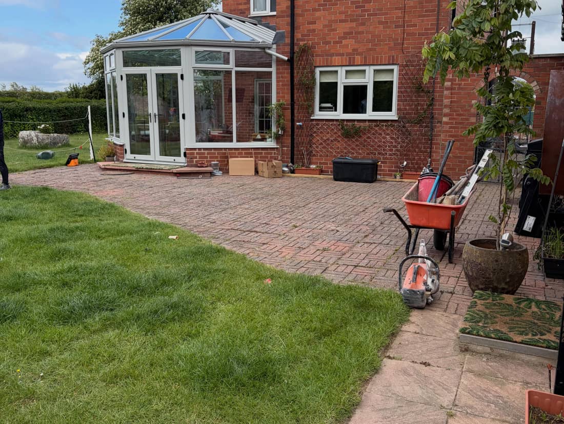 Indian stone paving before 3