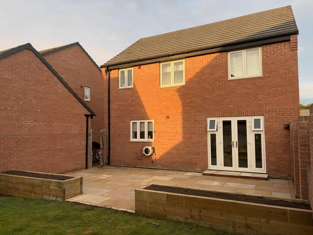 Indian stone paving installation 3